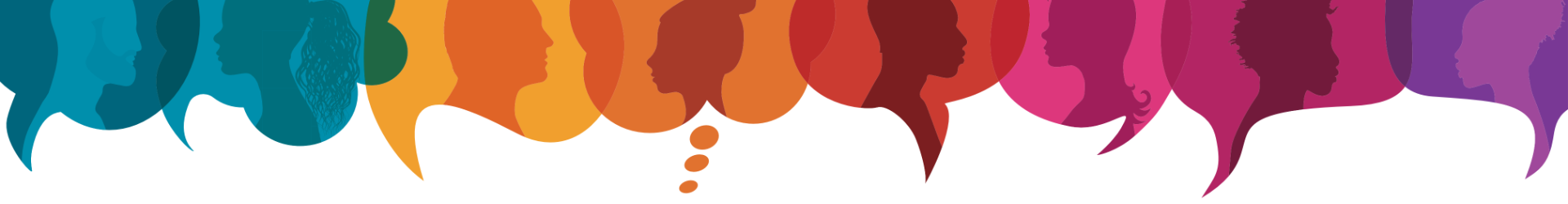 Contact Us Banner Flat Art Colorful Bubbles 1920X320